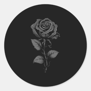 Black Rose Graphic Premium Tri-blend Classic Round Sticker