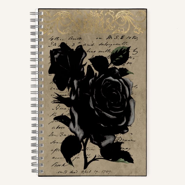 Black rose Grimoire Notebook (Front)