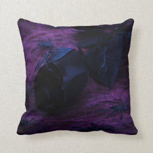 Black Rose Reversible Pillow