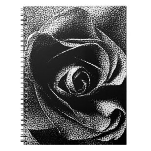 BLACK ROSE SPIRAL NOTEBOOK