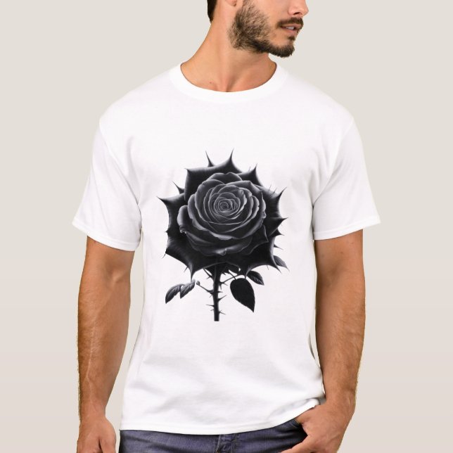black rose T-Shirt (Front)