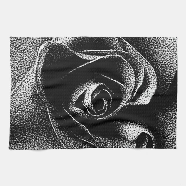 BLACK ROSE TEA TOWEL (Horizontal)