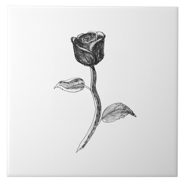 Black Rose. Tile (Front)