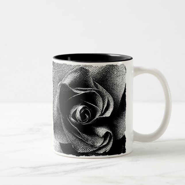 BLACK ROSE Two-Tone COFFEE MUG (Right)