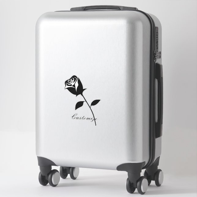 Black Rose Valentine Flower Thunder_Cove (Suitcase)