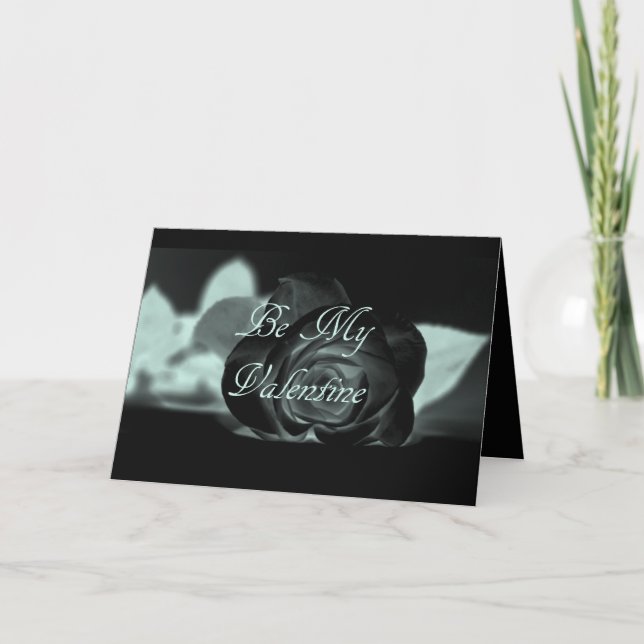 Black Rose Valentine Holiday Card (Front)