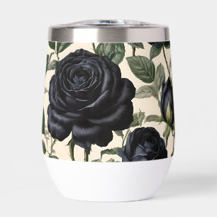 Black Roses And Green Leaves,