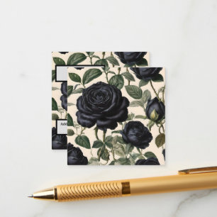 Black Roses And Green Leaves, Enclosure Card