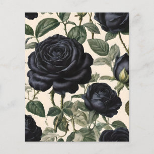 Black Roses And Green Leaves, Flyer