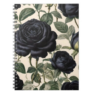 Black Roses And Green Leaves, Notebook