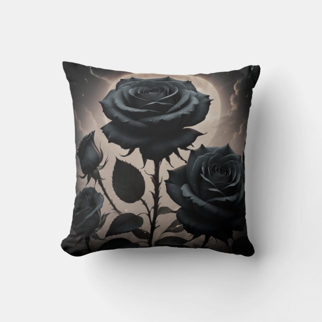 Black Roses  Cushion (Front)