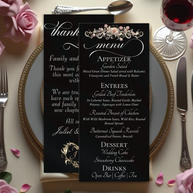 Black - Roses, Heart & Thank You Menu (Creator Uploaded)