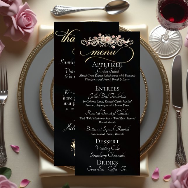 Black - Roses, Heart & Thank You Menu (Creator Uploaded)