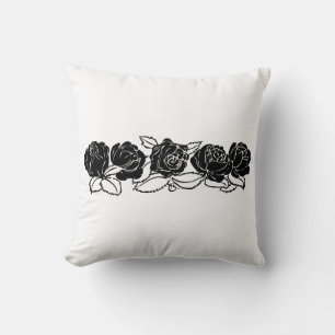 Black Roses Pillow-Reversible-Customisable Cushion