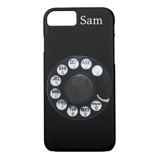 Black Rotary Dial iPhone 7 case (Back)