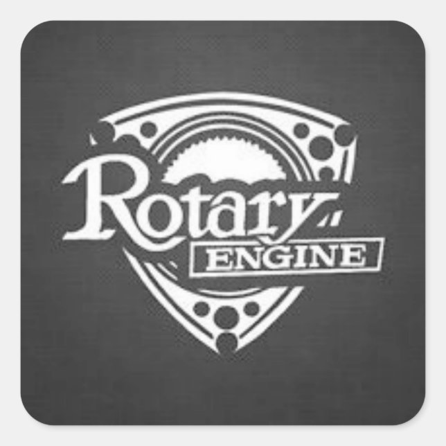 Black Rotary Engine Stickers (Front)