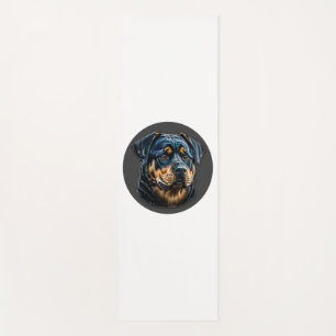 Black Rottweiler Yoga Mat