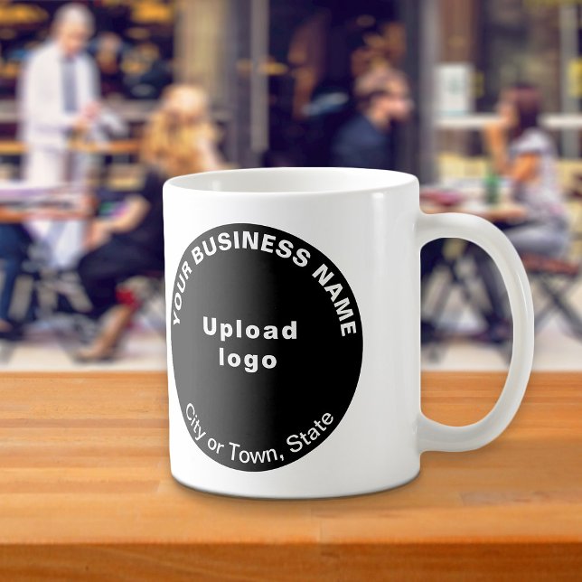 Black Round Business Brand on Mug (Black round business brand on mug)