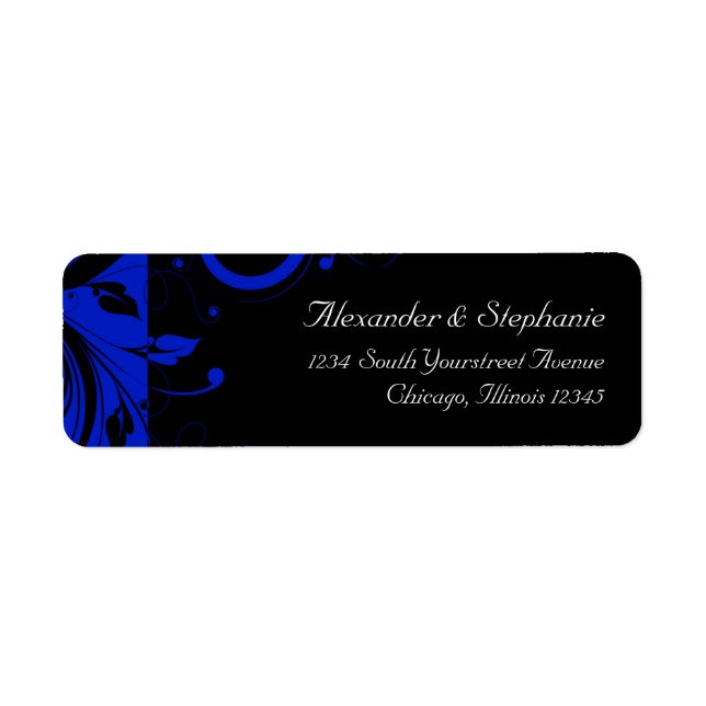 Black/Royal Blue Reverse Swirl Wedding (Front)