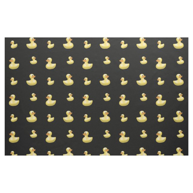 Black rubber duck pattern fabric (Yard)