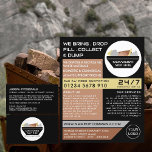 Black Rubbish Skip, Skip/Dumpster Company Flyer<br><div class="desc">Black Rubbish Skip,  Skip/Dumpster Company Advertising Flyers By The Business Card Store.</div>