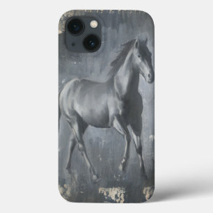 Black Running Stallion iPhone 13 Case
