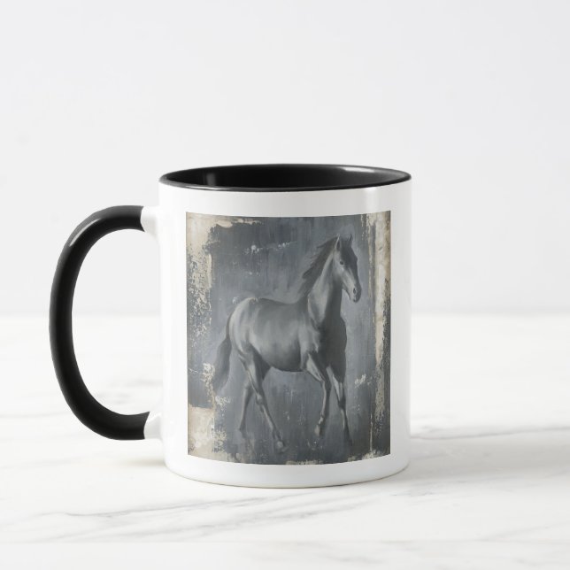 Black Running Stallion Mug (Left)