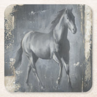 Black Running Stallion