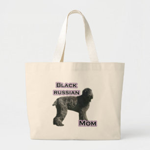 Black Russian Mum 4 Large Tote Bag