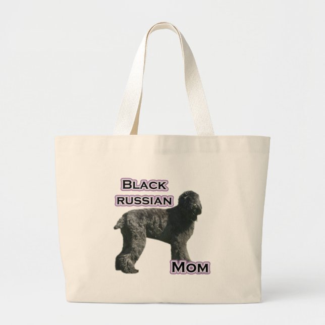 Black Russian Mum 4 Large Tote Bag (Front)