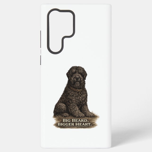 Black Russian Terrier – Big Beard Bigger Heart Samsung Galaxy S22 Ultra Case (Back)