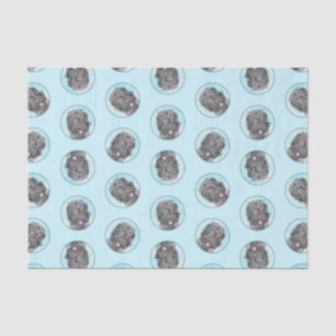 Black Russian Terrier BRT RBT Painting Pet Dog Art Tissue Paper