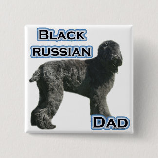 Black Russian Terrier Dad 4 15 Cm Square Badge