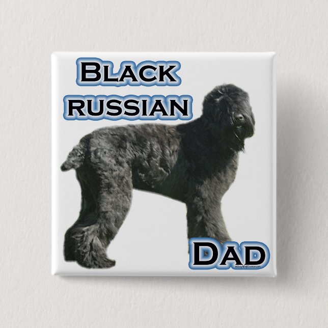 Black Russian Terrier Dad 4 15 Cm Square Badge (Front)