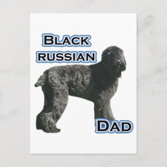 Black Russian Terrier Dad 4 Postcard (Front)