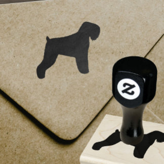 Black Russian Terrier Dog Breed Silhouette Rubber Stamp