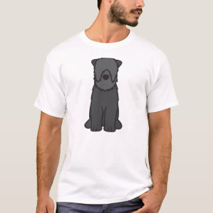 Black Russian Terrier Dog Cartoon T-Shirt