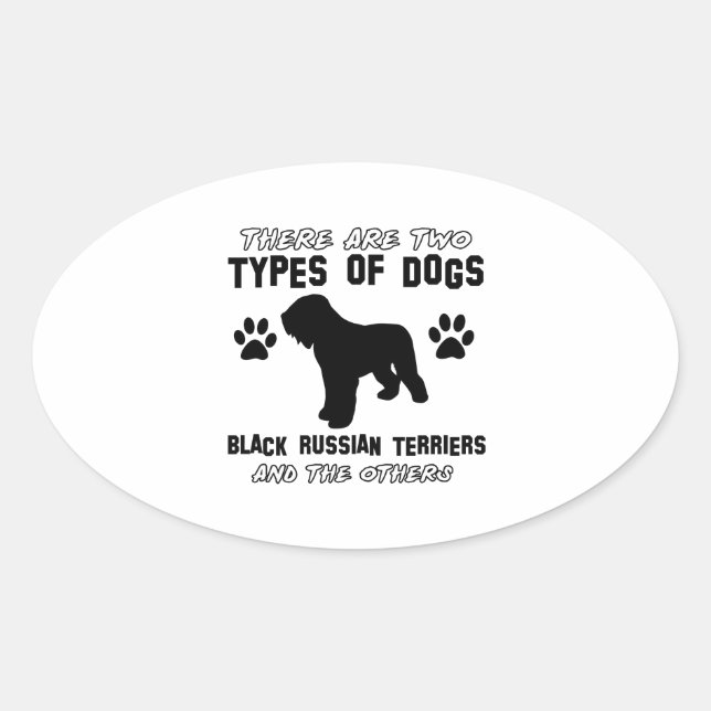black russian terrier gift items oval sticker (Front)