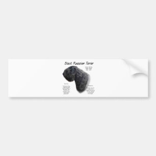 Black Russian Terrier History Design Bumper Sticker