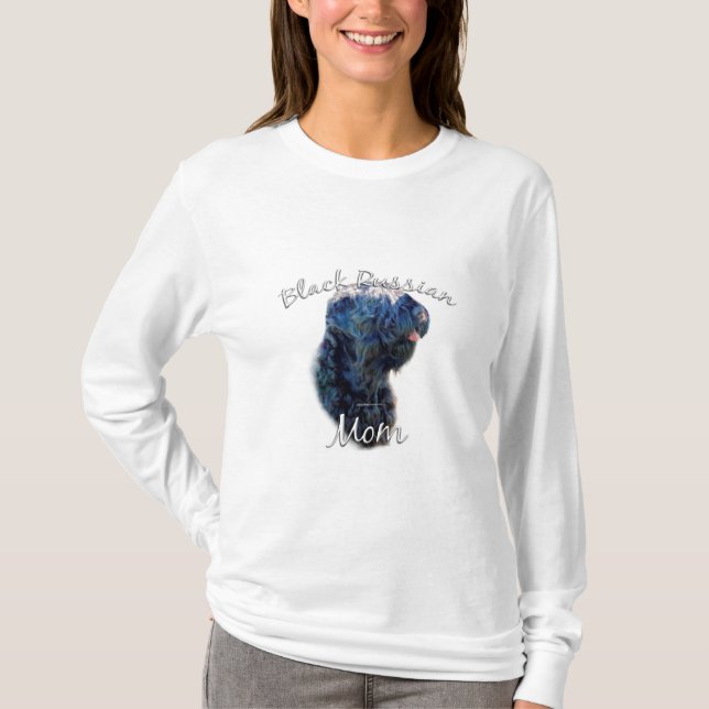 Black Russian Terrier Mum 2 T-Shirt (Front)