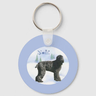 Black Russian Terrier Noel Key Ring