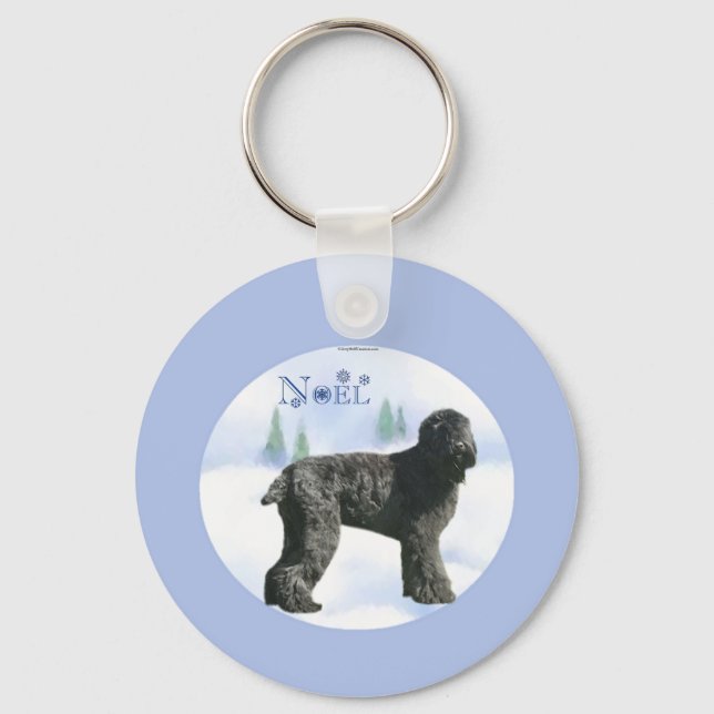 Black Russian Terrier Noel Key Ring (Front)