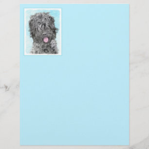 Black Russian Terrier Painting - Cute Original Dog