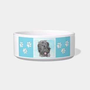 Black Russian Terrier Painting - Cute Original Dog Bowl