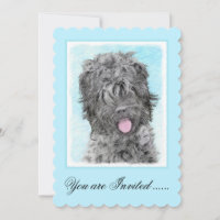 Black Russian Terrier Painting - Cute Original Dog