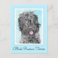 Black Russian Terrier Painting - Cute Original Dog
