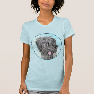 Black Russian Terrier Painting - Cute Original Dog T-Shirt
