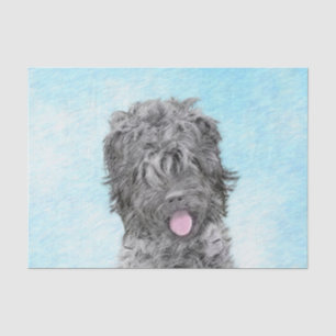 Black Russian Terrier Painting - Cute Original Dog Tissue Paper