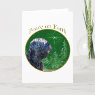 Black Russian Terrier Peace Holiday Card