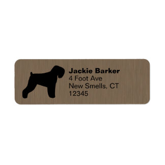 Black Russian Terrier Silhouette Return Address